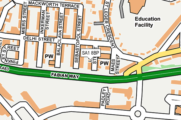 SA1 8BP map - OS OpenMap – Local (Ordnance Survey)