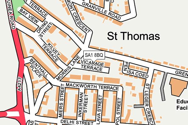 SA1 8BQ map - OS OpenMap – Local (Ordnance Survey)