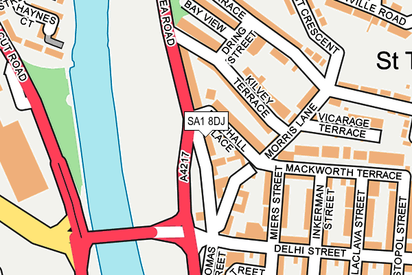 SA1 8DJ map - OS OpenMap – Local (Ordnance Survey)