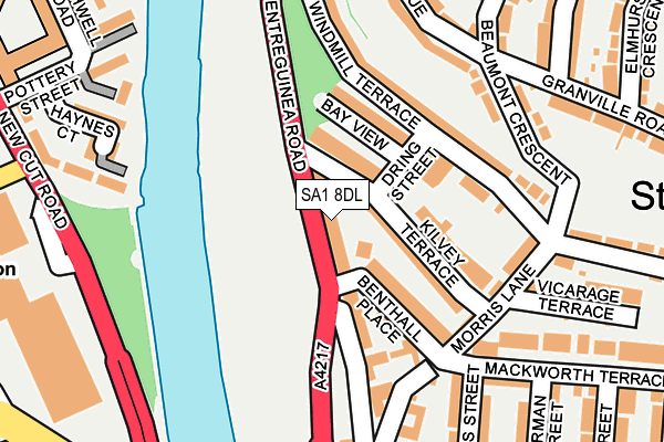 SA1 8DL map - OS OpenMap – Local (Ordnance Survey)