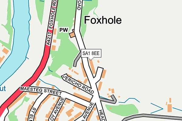 SA1 8EE map - OS OpenMap – Local (Ordnance Survey)