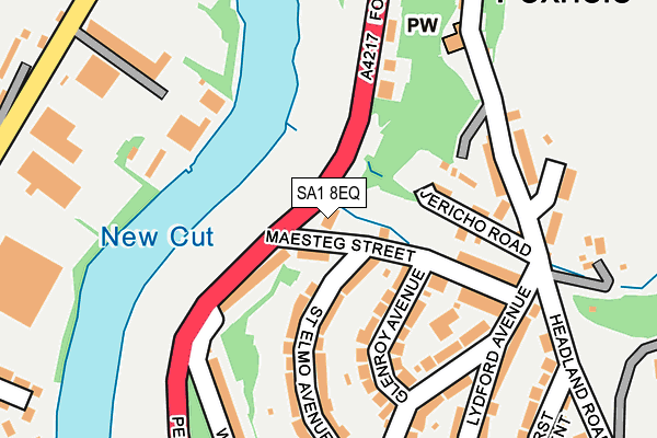 SA1 8EQ map - OS OpenMap – Local (Ordnance Survey)