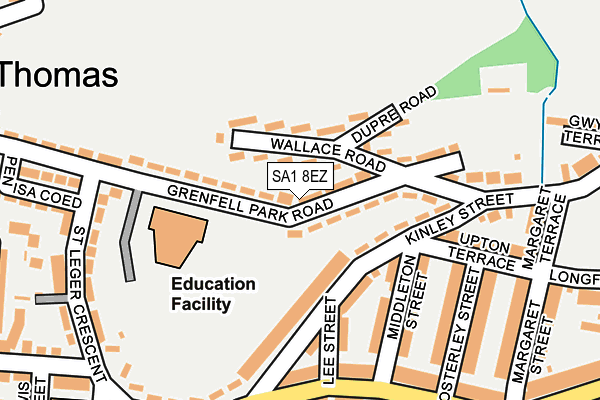 SA1 8EZ map - OS OpenMap – Local (Ordnance Survey)