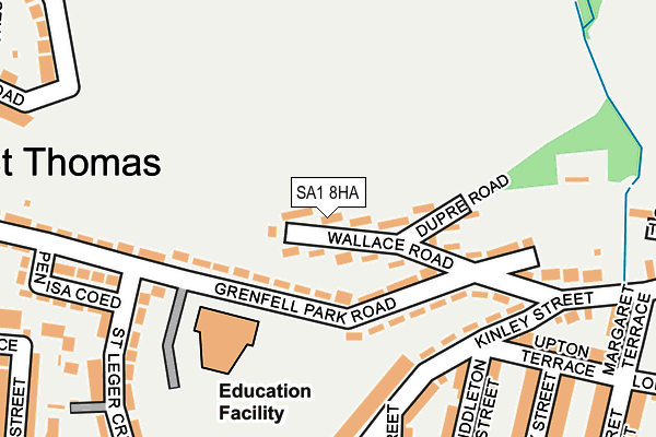 SA1 8HA map - OS OpenMap – Local (Ordnance Survey)