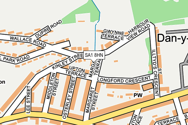 SA1 8HN map - OS OpenMap – Local (Ordnance Survey)