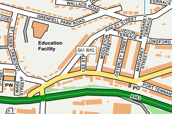 SA1 8HQ map - OS OpenMap – Local (Ordnance Survey)