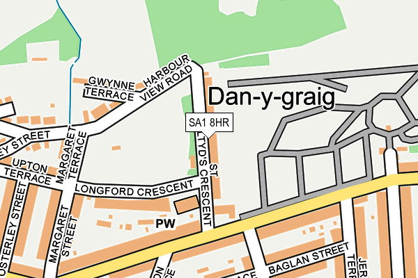 SA1 8HR map - OS OpenMap – Local (Ordnance Survey)