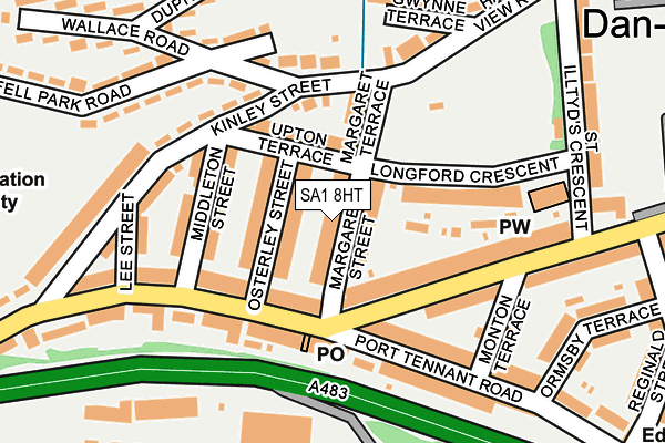 SA1 8HT map - OS OpenMap – Local (Ordnance Survey)