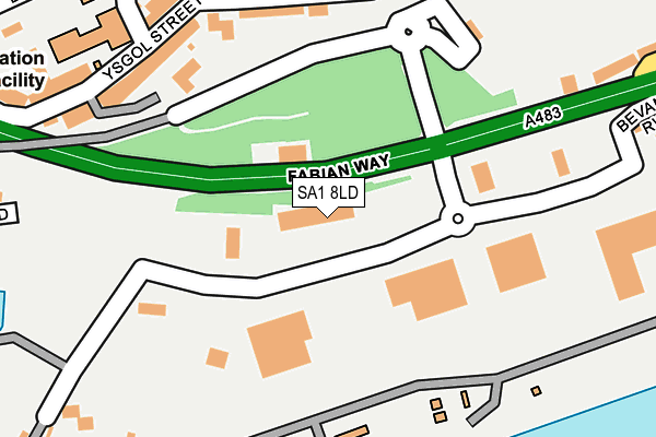 SA1 8LD map - OS OpenMap – Local (Ordnance Survey)