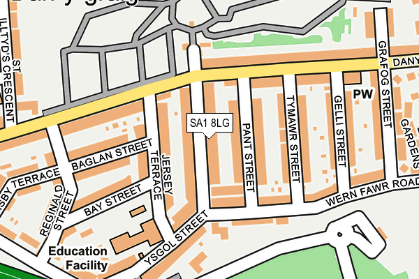 SA1 8LG map - OS OpenMap – Local (Ordnance Survey)