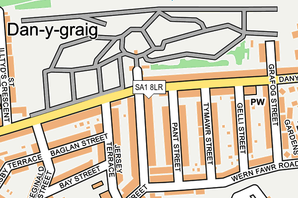 SA1 8LR map - OS OpenMap – Local (Ordnance Survey)