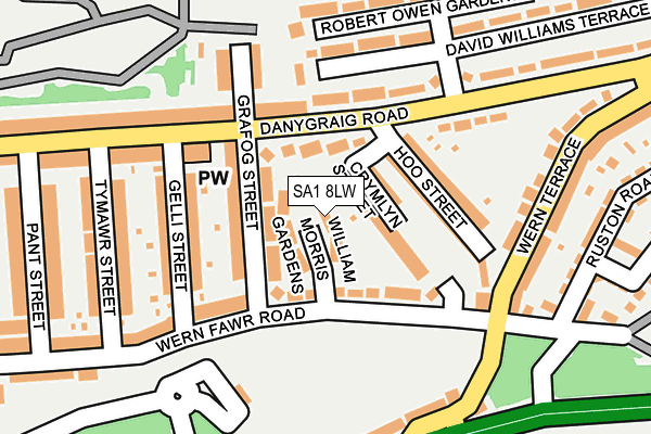 SA1 8LW map - OS OpenMap – Local (Ordnance Survey)