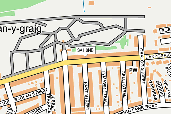 SA1 8NB map - OS OpenMap – Local (Ordnance Survey)