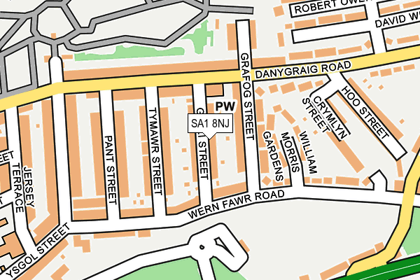 SA1 8NJ map - OS OpenMap – Local (Ordnance Survey)
