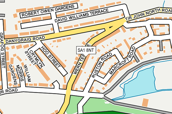 SA1 8NT map - OS OpenMap – Local (Ordnance Survey)