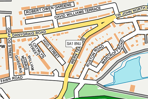 SA1 8NU map - OS OpenMap – Local (Ordnance Survey)