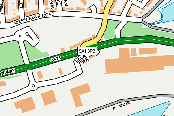 SA1 8PB map - OS OpenMap – Local (Ordnance Survey)