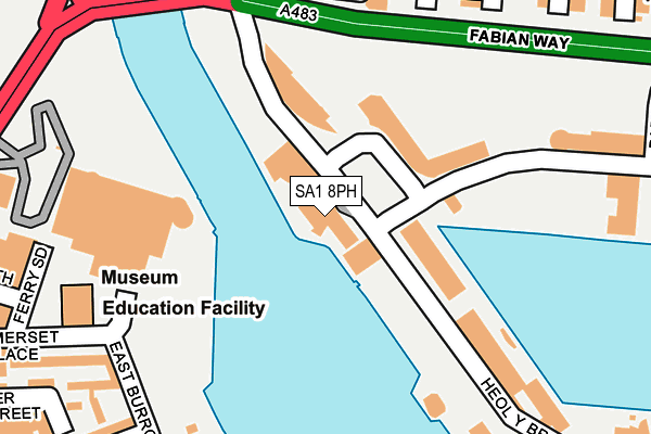 SA1 8PH map - OS OpenMap – Local (Ordnance Survey)