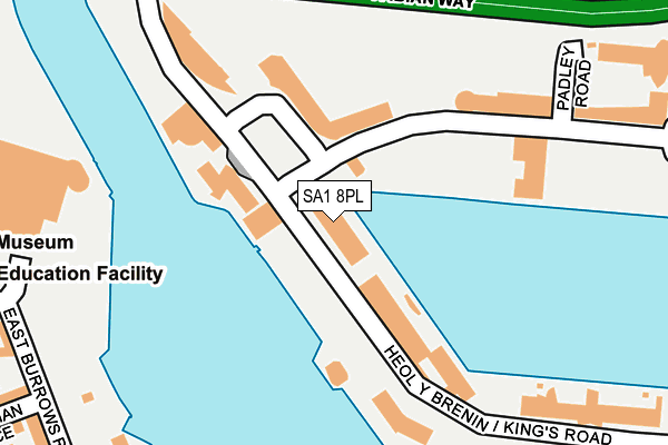 SA1 8PL map - OS OpenMap – Local (Ordnance Survey)