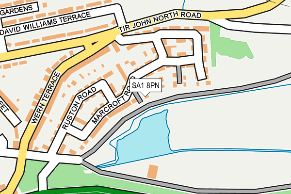 SA1 8PN map - OS OpenMap – Local (Ordnance Survey)