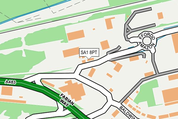 SA1 8PT map - OS OpenMap – Local (Ordnance Survey)