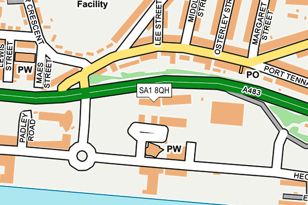 SA1 8QH map - OS OpenMap – Local (Ordnance Survey)