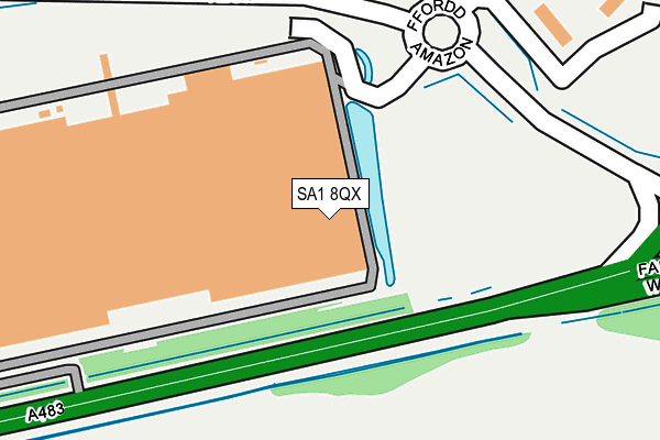SA1 8QX map - OS OpenMap – Local (Ordnance Survey)
