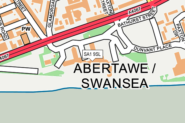 SA1 9SL map - OS OpenMap – Local (Ordnance Survey)