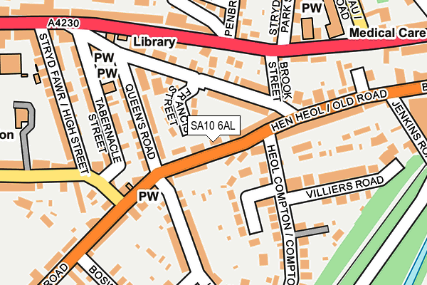 SA10 6AL map - OS OpenMap – Local (Ordnance Survey)