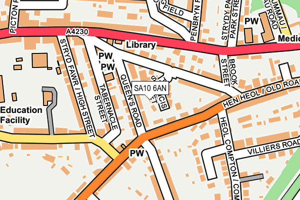 SA10 6AN map - OS OpenMap – Local (Ordnance Survey)