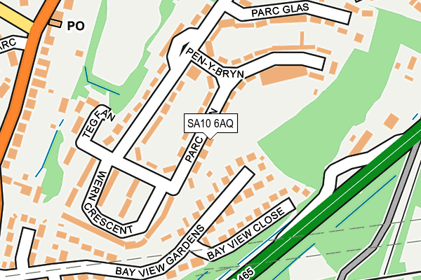 SA10 6AQ map - OS OpenMap – Local (Ordnance Survey)