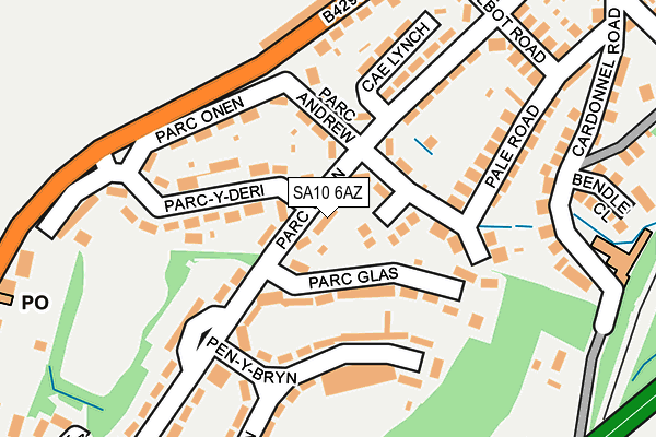 SA10 6AZ map - OS OpenMap – Local (Ordnance Survey)