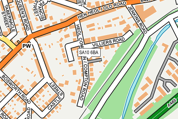 SA10 6BA map - OS OpenMap – Local (Ordnance Survey)