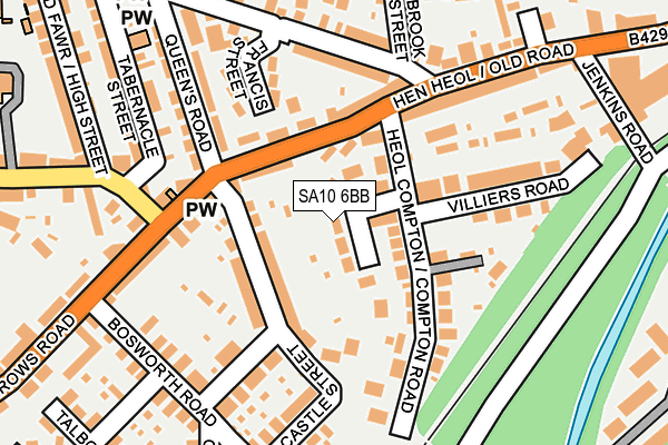 SA10 6BB map - OS OpenMap – Local (Ordnance Survey)