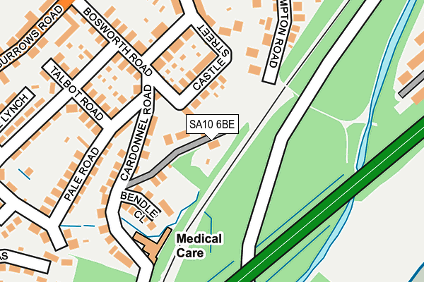 SA10 6BE map - OS OpenMap – Local (Ordnance Survey)