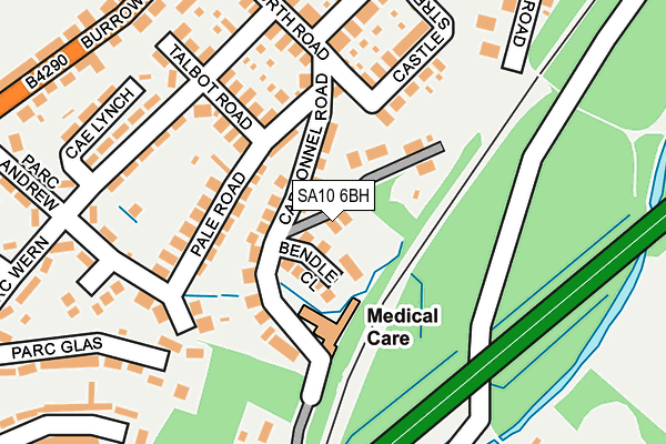 SA10 6BH map - OS OpenMap – Local (Ordnance Survey)