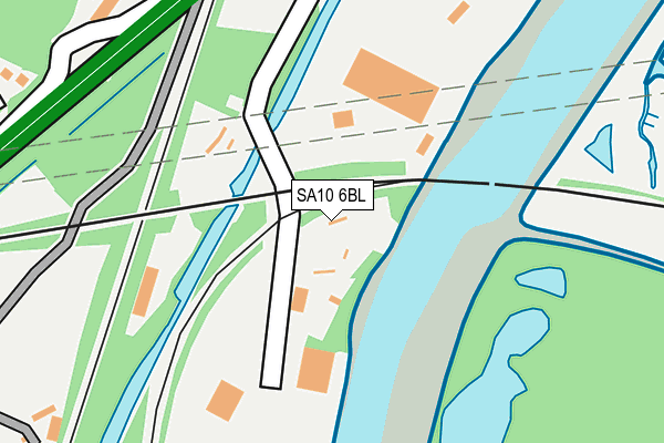 SA10 6BL map - OS OpenMap – Local (Ordnance Survey)