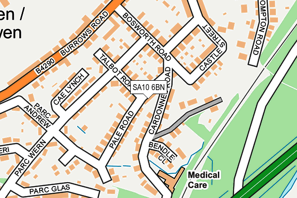 SA10 6BN map - OS OpenMap – Local (Ordnance Survey)