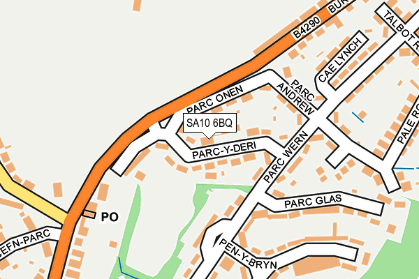 SA10 6BQ map - OS OpenMap – Local (Ordnance Survey)