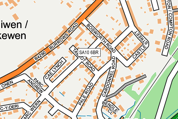 SA10 6BR map - OS OpenMap – Local (Ordnance Survey)