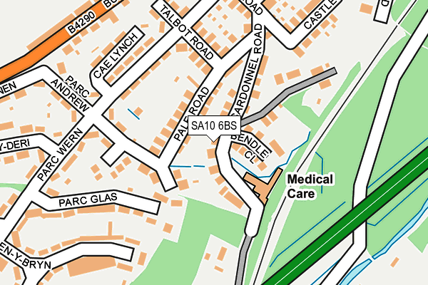 SA10 6BS map - OS OpenMap – Local (Ordnance Survey)