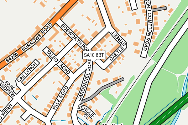 SA10 6BT map - OS OpenMap – Local (Ordnance Survey)