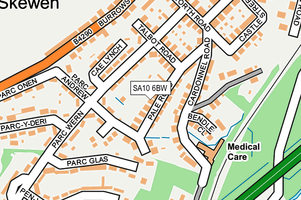 SA10 6BW map - OS OpenMap – Local (Ordnance Survey)
