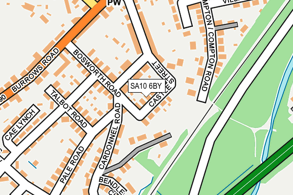 SA10 6BY map - OS OpenMap – Local (Ordnance Survey)