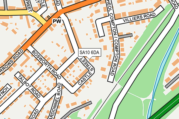 SA10 6DA map - OS OpenMap – Local (Ordnance Survey)