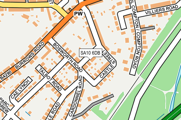 SA10 6DB map - OS OpenMap – Local (Ordnance Survey)
