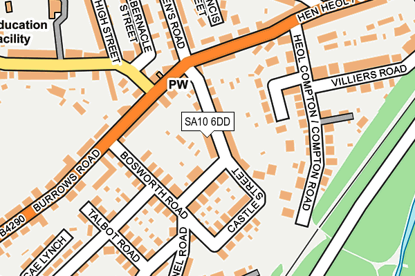 SA10 6DD map - OS OpenMap – Local (Ordnance Survey)