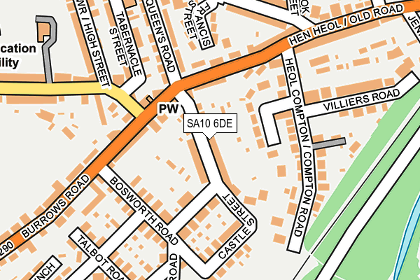 SA10 6DE map - OS OpenMap – Local (Ordnance Survey)