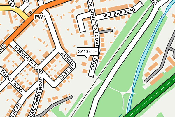 SA10 6DF map - OS OpenMap – Local (Ordnance Survey)