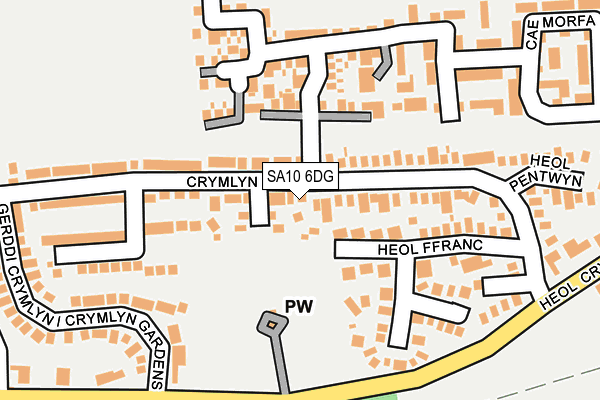 SA10 6DG map - OS OpenMap – Local (Ordnance Survey)